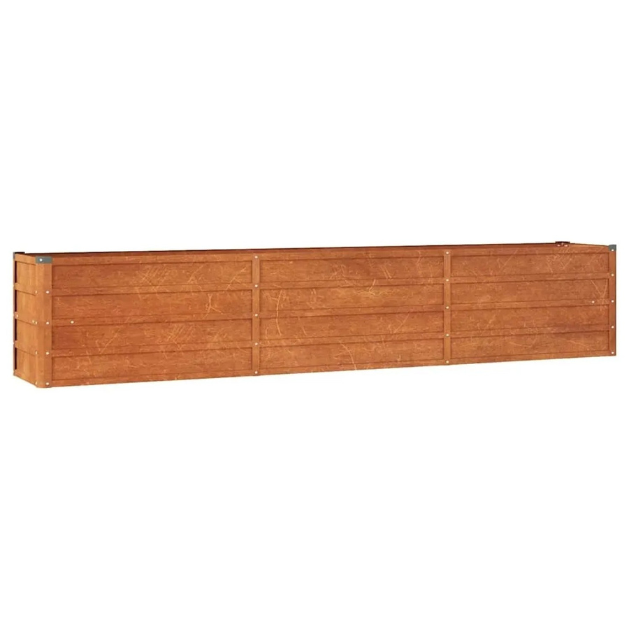 vidaXL Hochbeet aus Cortenstahl in Braun, B/T/H: 240 x 40 x 45 cm - Bild 2