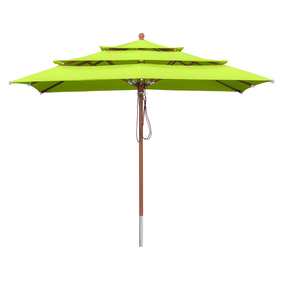 anndora Sonnenschirm Apfel Brise quadratisch in Apfelgrün/Limette mit 3-lagigem Polyester-Bezug und Aluminiumgestell, B/T: 300 x 300 cm - Bild 1
