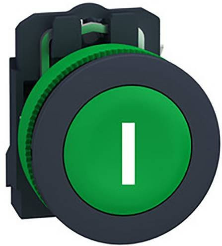Schneider Electric XB5FA3311 Drucktaster, Flush, Kunststoff, grün und weiß, 30 mm - Bild 1