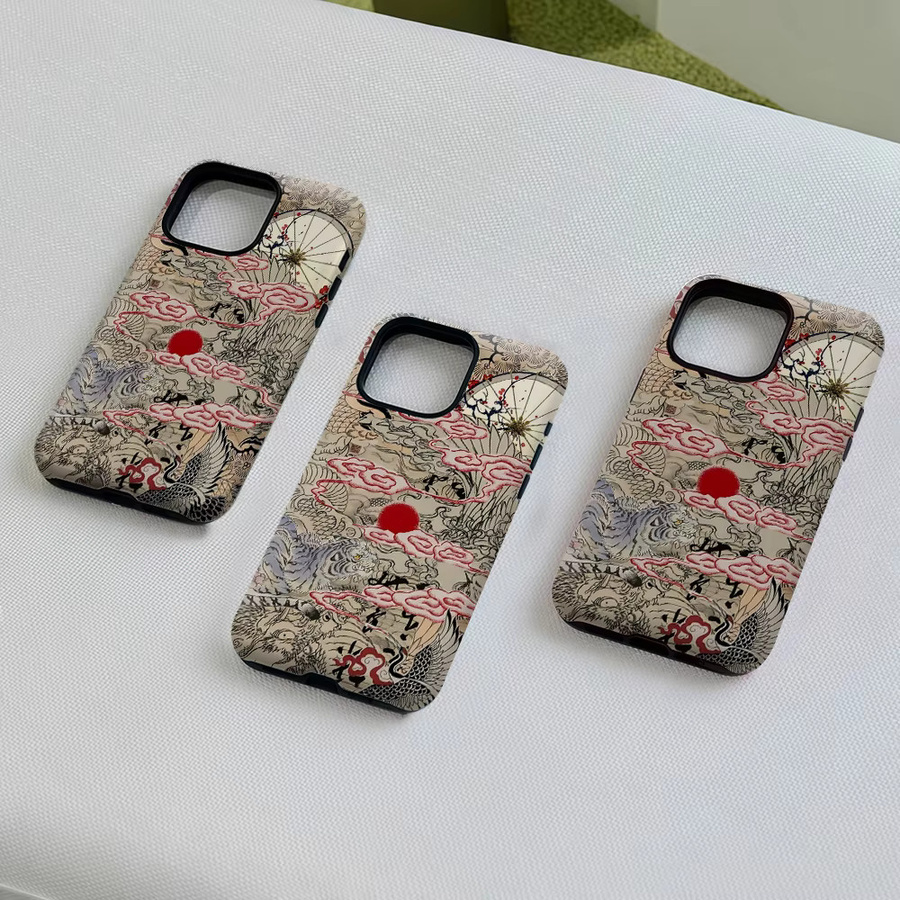 Potdemiel Handyhülle mit Oriental Tattoo Motiv für iPhone 17 16 15 14 13 Pro Max Plus, magnetisches Double-Layer Tough Case, Multicolour - Bild 4