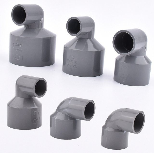 SgooHan PVC-Rohr Reduzierstück Winkelverbinder Grau für Aquarium und Gartenbewässerung 25 bis 63 mm - Bild 1