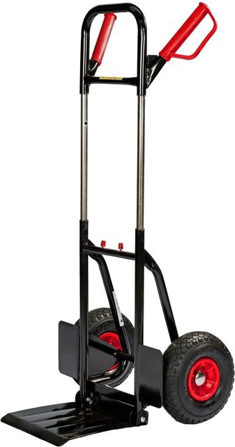 Pro-Bau-Tec Profi-Stapelkarre mit PU-Reifen in Schwarz, Traglast bis 200 kg - Bild 1