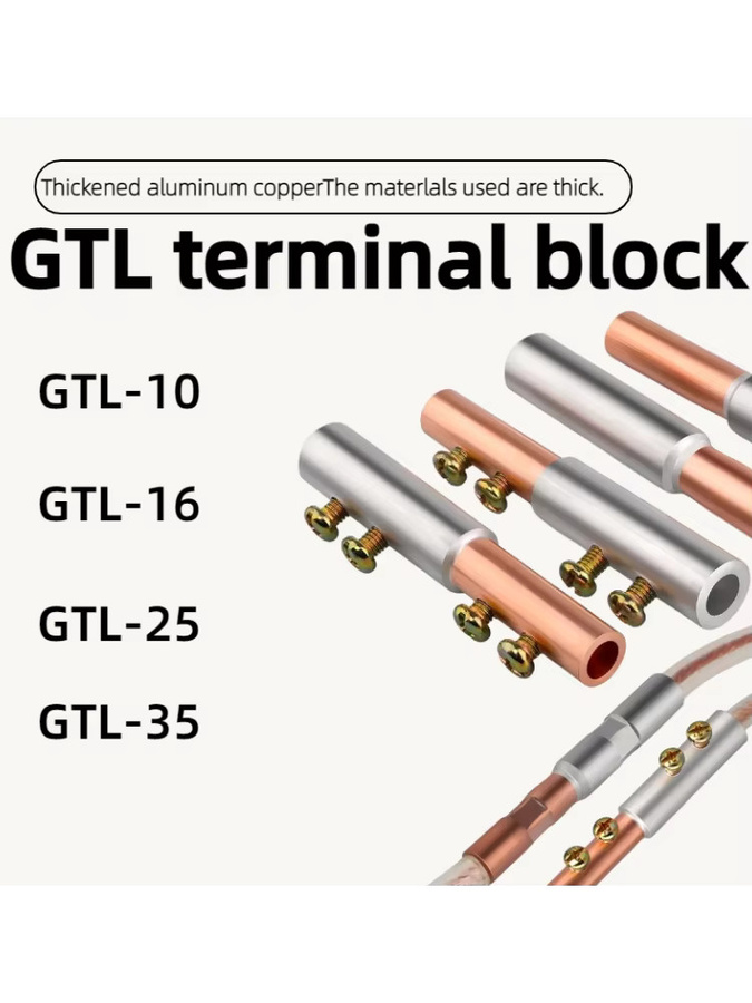 WLMLBWCJ Kupfer Aluminium Kabel Crimp Terminal Set GTL-10 GTL-16 GTL-25 35 Druckfreie Schnellverbindung Drahtstecker - Bild 2