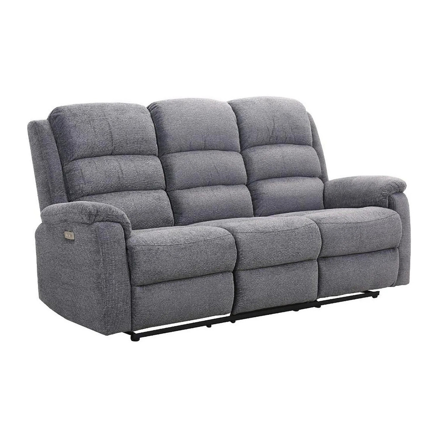 Vente-unique Relaxsofa Nevers in Grau mit motorisierter Sitzfunktion und Stoffbezug, Breite: 187 cm - Bild 2