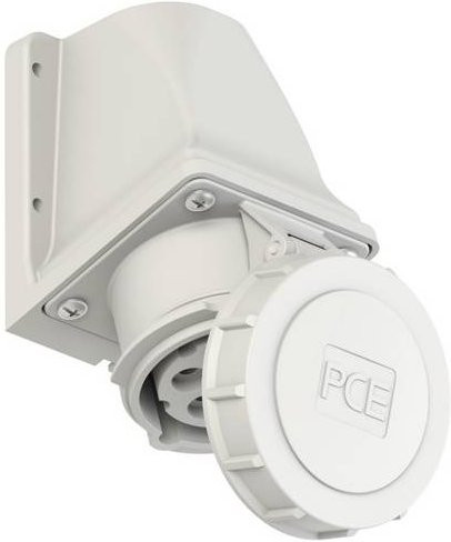 PC Electric CEE Wandsteckdose 16A 5polig IP67 bündig montierbar in Weiß - Bild 1