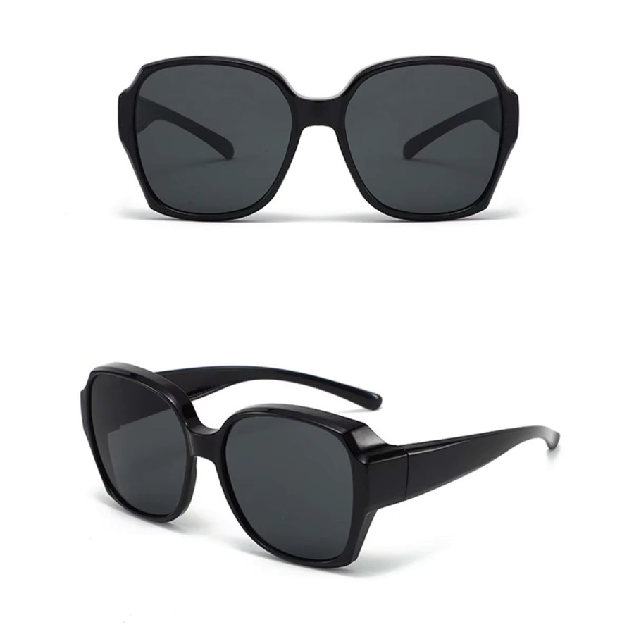 VOPHA T01 Überbrille-Sonnenbrille, Wrap-Around, Vollrand, Schwarz, Unisex - Bild 3
