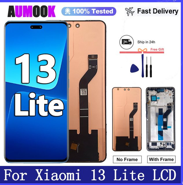Xiaomi 13 Lite AMOLED Display Ersatz mit Touchscreen Digitizer Baugruppe in Schwarz - Bild 1