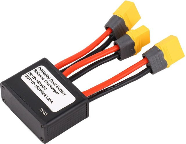 Elektrischer Doppelbatterie-Entladekonverter 30A 1000W Dual-Batteriepack-Schalter mit Ladeanschluss für Fahrräder in Schwarz - Bild 1