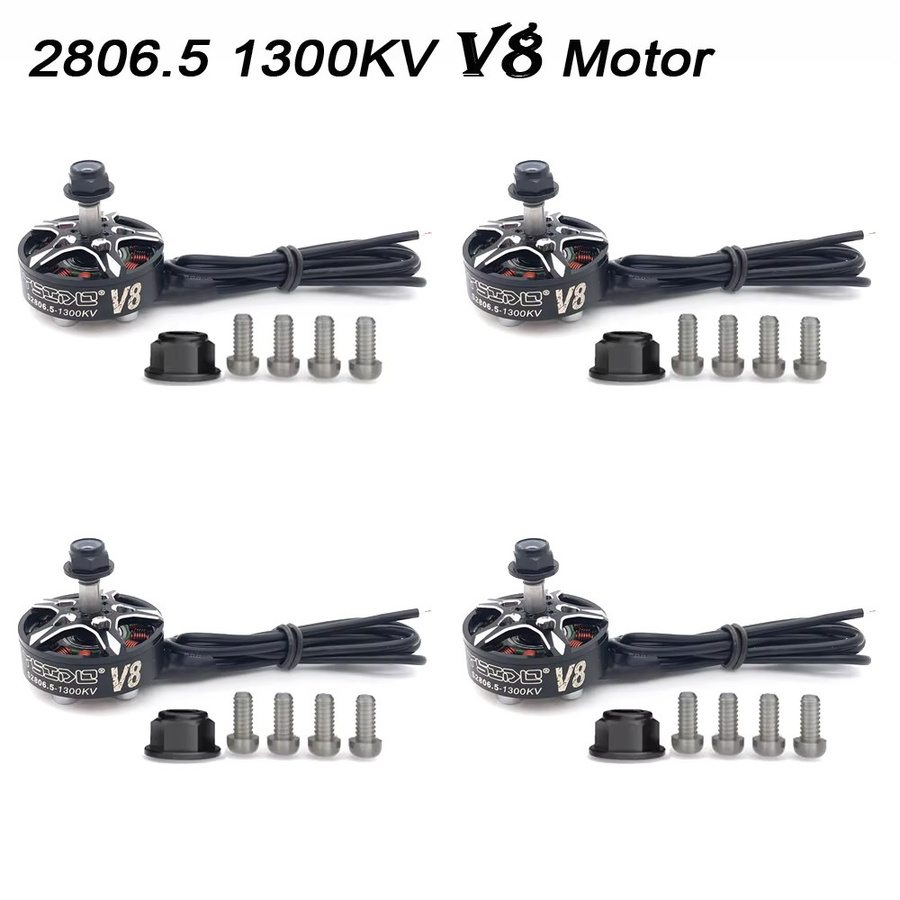 YSIDO V8 Bürstenloser Motor 1300KV in Schwarz für 6/7/8 Zoll FPV Racing Long Range Freestyle Drone Quadcopter Multicopter RC Modell Zubehör - Bild 2