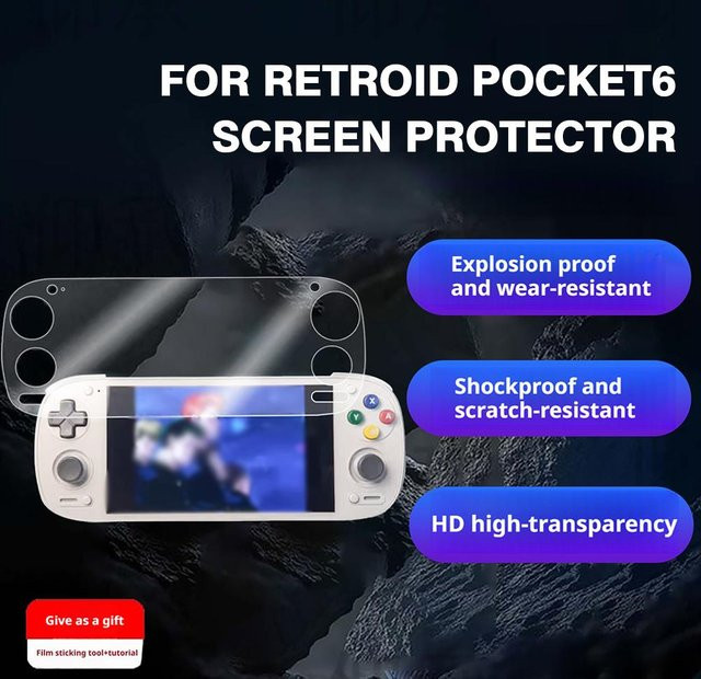 Retroid Pocket 6 Displayschutzfolie transparent kratzfest mit Smooth Touch für klare Bildqualität - Bild 1