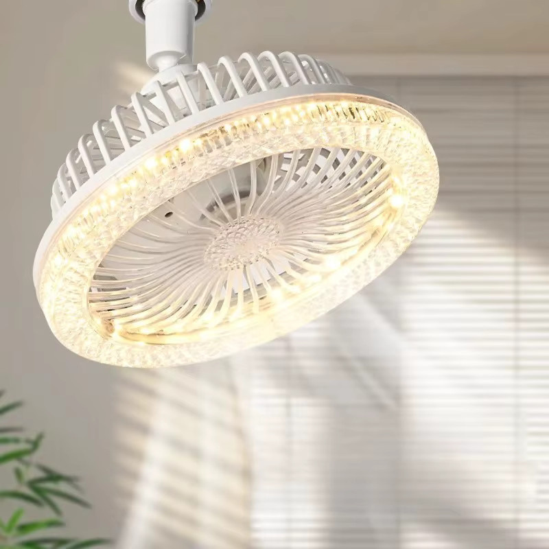 Intelligenter Deckenventilator mit LED-Beleuchtung und Fernbedienung in Weiß mit E27-Sockel für dein Wohnzimmer - Bild 1
