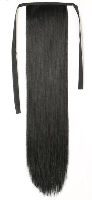 CHOSUR Perücke Pferdeschwanz, 45 cm, schwarz, Unisex - Bild 1
