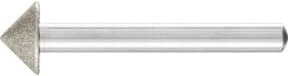 PFERD TOOLS Diamant-Schleifstein Spitzkegel Farbe: Silber, Durchmesser: 15 mm, Winkel: 90°, Schaftdurchmesser: 6 mm, Durchmesser: 126 mm zum Anfasen, Entgraten und Senken - Bild 1