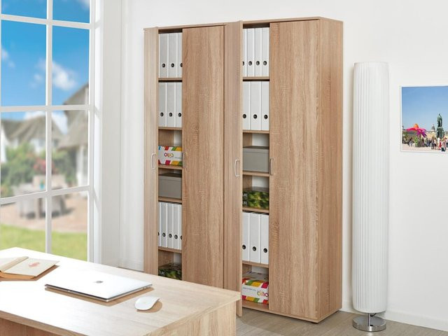 Inter Link Mehrzweckschrank Arconati in Sonoma Eiche, moderner Aktenschrank für Büro und Homeoffice, B/H/T: 70 x 189 x 34 cm - Bild 2