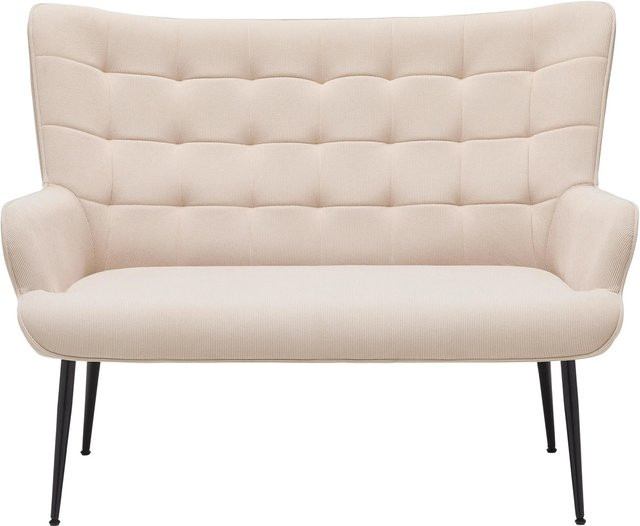 Mömax 2-Sitzer-Sofa Dallas in Beige, Breite: 128 cm, Tiefe: 99 cm, Höhe: 79 cm - Bild 1