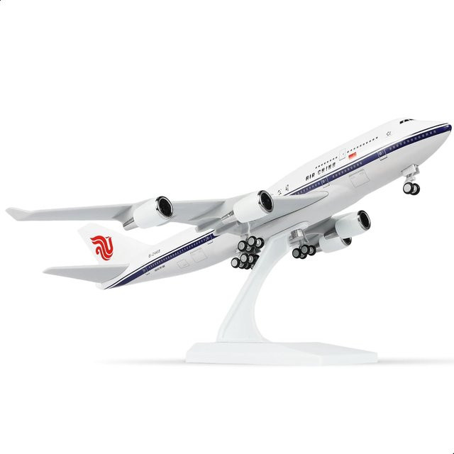 ZOCO Air China B747 Flugzeugmodellbausatz, 1:240, aus Harz, mit Ausstellungsständer und Rädern - Bild 1