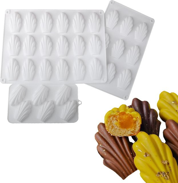Meibum Silikon Madeleine Backform in Muschelform für Kuchen und Schokolade - Bild 1