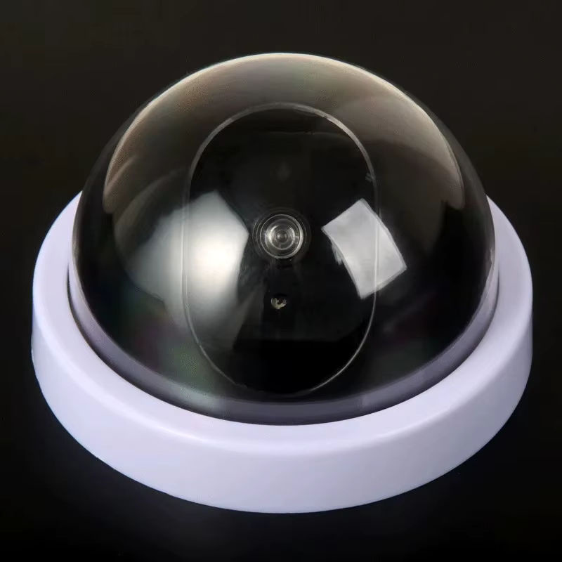 ELESECUR CCTV-Dummy-Kamera mit blinkender LED, schwarze Kunststoffkuppel, Überwachungskamera zur Sicherheit, Stromversorgung über AA-Batterie - Bild 6