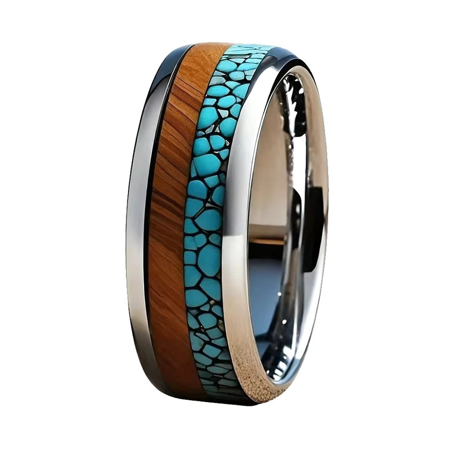 SUNFLOWERZHU Edelstahl-Ring, Silber, Unisex - Bild 2