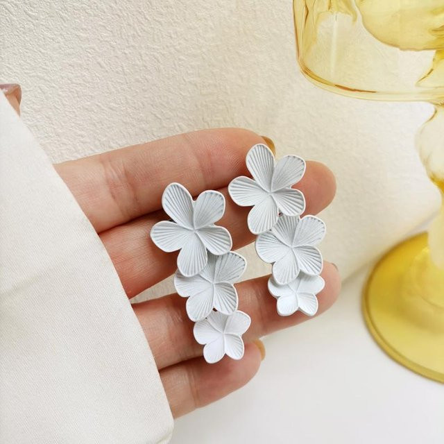 Yiran Jewelry Hängeohrringe, Blume, Kupfer, beige, Damen - Bild 1