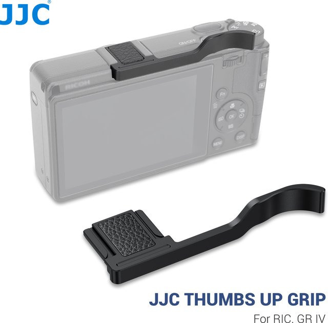 JJC Kameragriff aus Aluminiumlegierung für Ricoh GR IV / GR4 in Schwarz - Bild 1