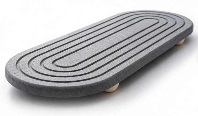 Wasserabsorbierende Steinschale aus Diatomeenerde von Koogeelife für die Spüle, schnelltrocknend, dunkelgrau, B/T: 30 x 10 cm - Bild 1