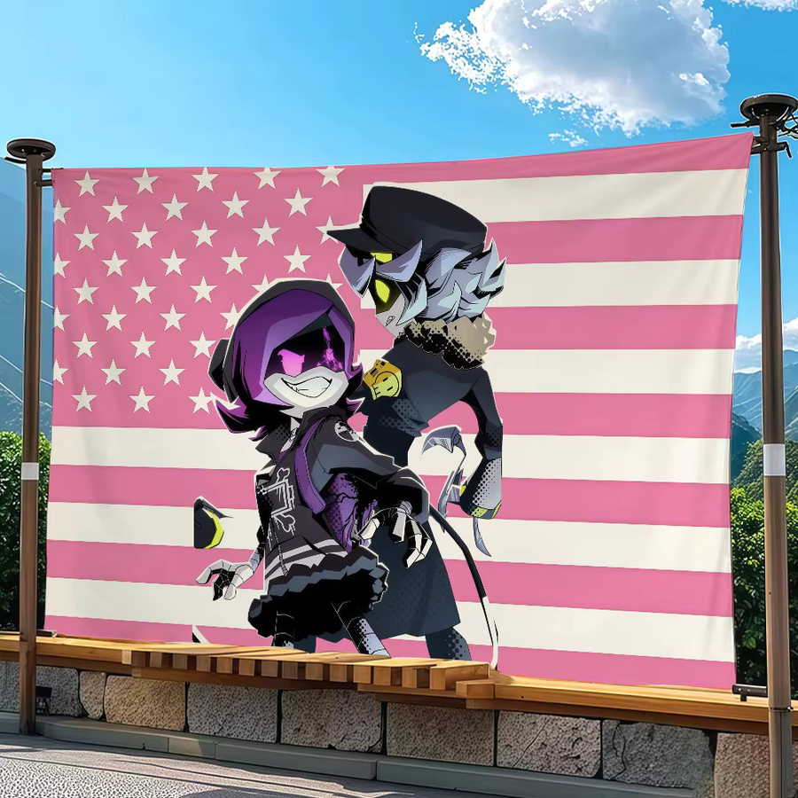 Warner Bros. Cartoon Murder Drones Flagge, Mehrfarbig, B/H: 60 x 40 cm - Bild 5