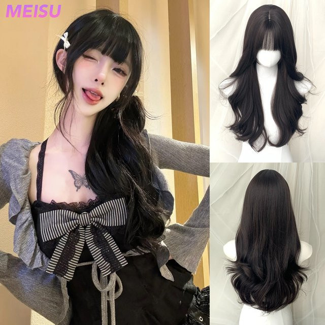 MEISU Perücke, gewellt, schwarz, 66 cm, Damen - Bild 1