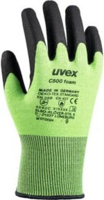 uvex C500 foam Arbeitshandschuhe in Grün, Größe XL - Bild 1
