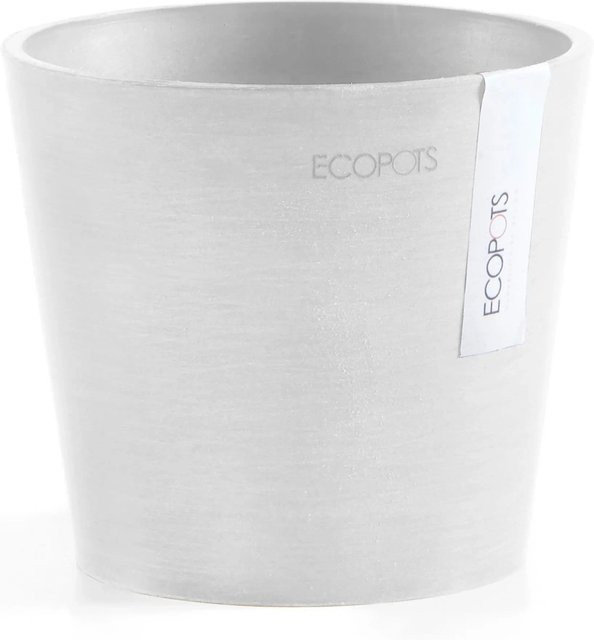 Ecopots Pflanztopf Amsterdam Mini Weiß Höhe: 13 cm, Durchmesser: 11,4 cm - Bild 1