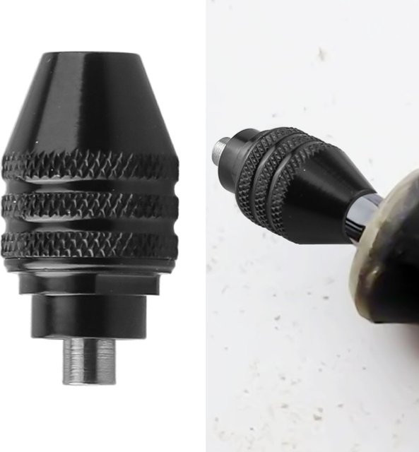 Worx Bohrfutter Adapter für WX106 Polier Maschine und elektrische Bohrer, Spannbereich 0,3-3,2 mm, Schwarz - Bild 1