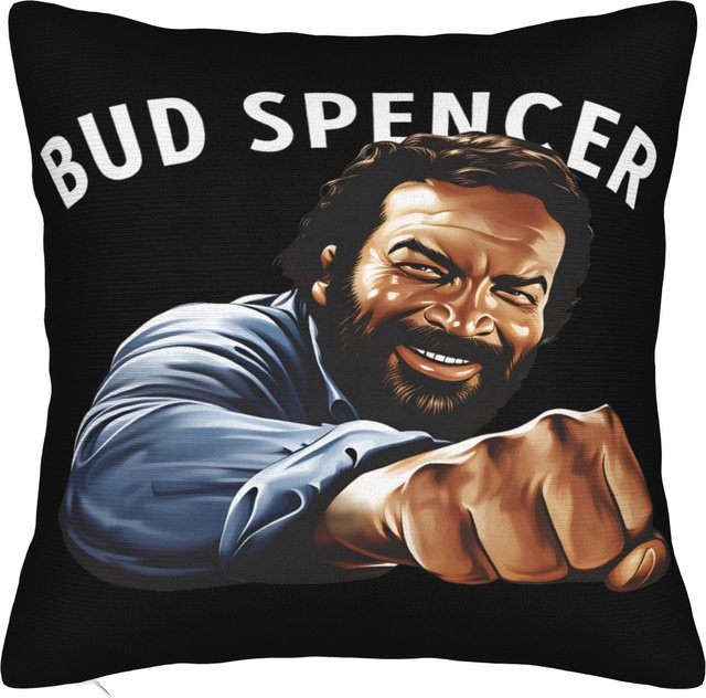 SAZ Kissenbezug Bud Spencer Grafik Design Mehrfarbig B/B: 30,48 x 30,48 cm - Bild 1