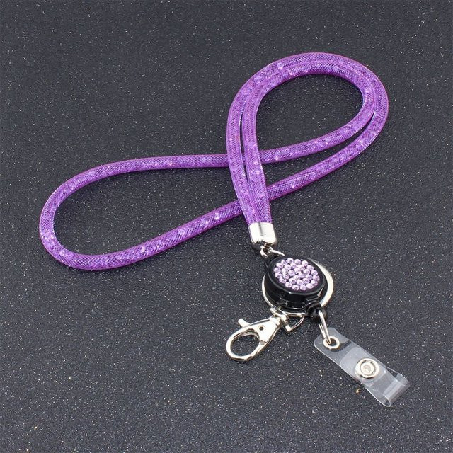 Glitzerndes Handgelenk-Telefon-Lanyard in Pink als Anti-Verlust Schlüsselanhänger und einziehbares Zubehör für dein Smartphone - Bild 1