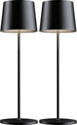 Paulmann Gilo LED-Akku-Tischlampe Schwarz, dimmbar, warmweiß - Bild 1