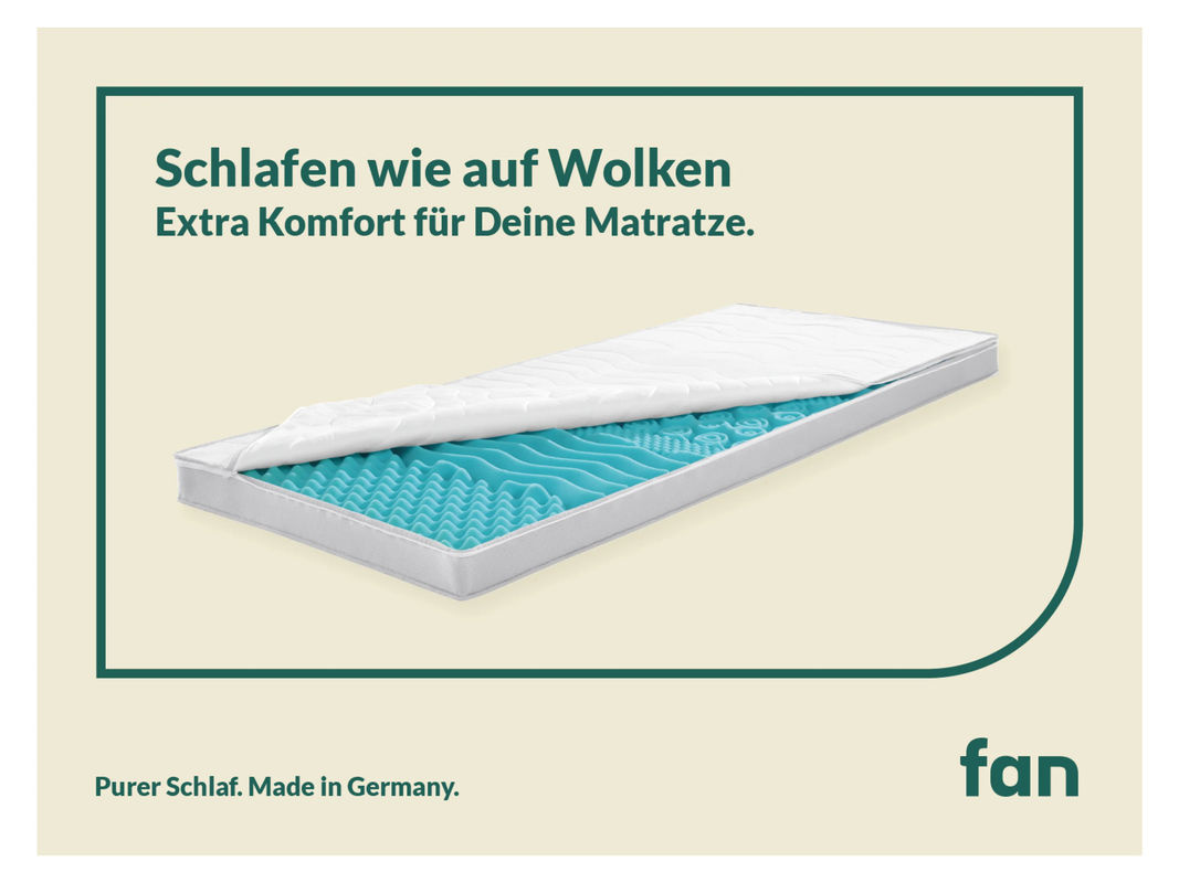 f.a.n. 7-Zonen Kaltschaum-Topper BIG KOMFORT PLUS, Weiß, B: 100 cm, L: 200 cm - Bild 2