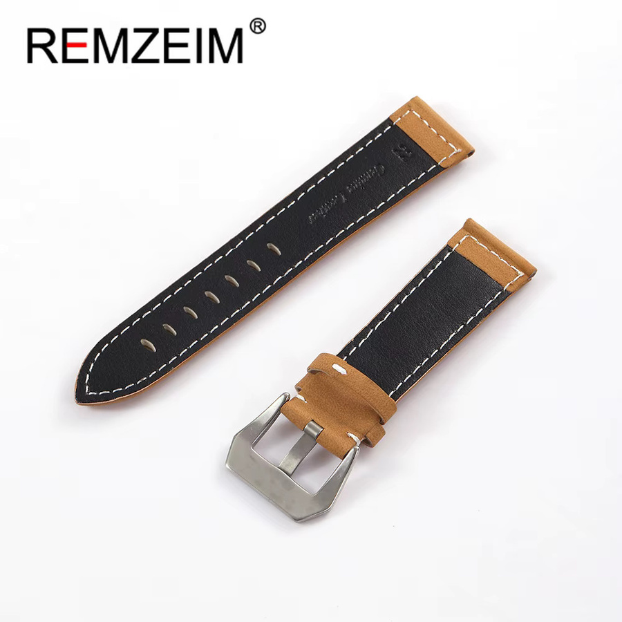 REMZEIM Uhrenarmband PU-Leder, Vintage, Herren Damen - Bild 1