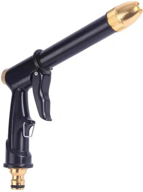 YULIN Hochdruck-Wasserspray mit verstellbarer Düse und Flow Control in Schwarz und Silber aus Metall und Messing - Bild 1