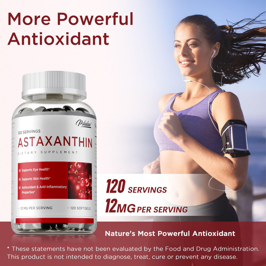 Pslalae Astaxanthin 12mg Nahrungsergänzungsmittel, Unisex - Bild 4