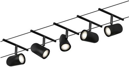 Paulmann WireDC Set Cup Seil-Basissystem GU5.3 in Schwarz Matt und Chrom - Bild 1