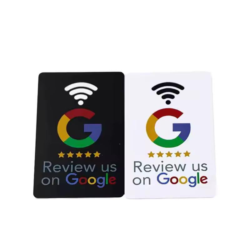 Wiederverwendbare NFC Smart Business Review Card für Google Kommentare, 13,56 MHz, kompatibel mit allen Smartphones, Schwarz und Weiß - Bild 3
