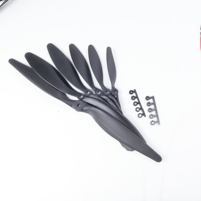 Haoye Slow Fly Propeller, 6-teiliges Set, Schwarz, Kunststoff - Bild 1