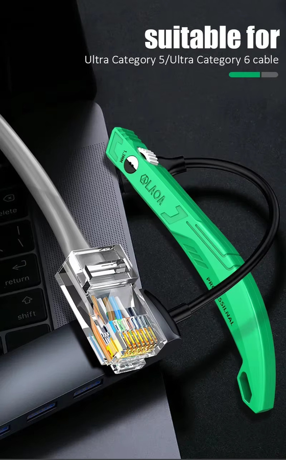 LAOA Netzwerkkabel-Untwist-Werkzeug Set, 3 Stück, Drahtglätter für Kategorie 5/6 Kabel, Farbe: Grün - Bild 2