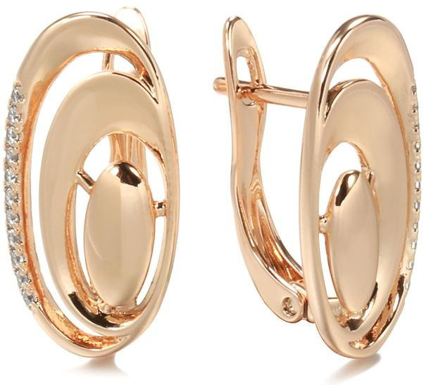 Ohrringe Rose Gold, Zirkon, Damen - Bild 1