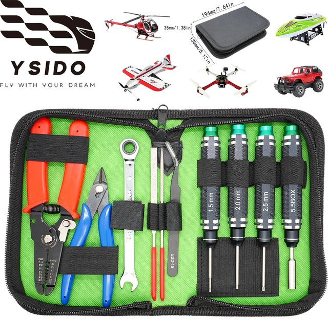 YSIDO Hex Schraubendreher Set und Steckschlüssel Zangen Tool Kit für FPV Racing Drones, Helikopter, Autos, Boote und RC Teile - Bild 1