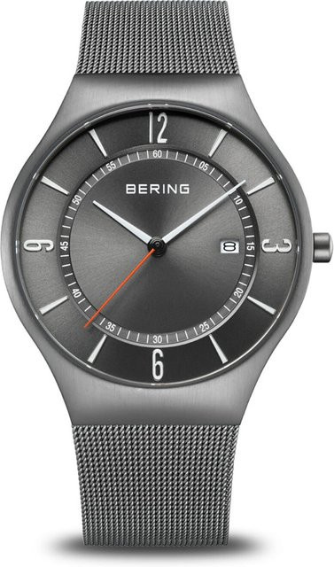 Bering Herrenuhr, Quarz, Edelstahl, 40 mm, Grau, 3 ATM - Bild 1