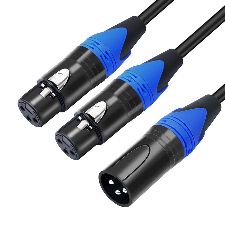 ALLOYSEED XLR-Y-Splitterkabel Schwarz, 1 XLR-Buchse auf 2 XLR-Stecker, 50 cm Länge - Bild 5