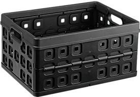 Sunware Square Klappbox mit Durchfassgriff, Schwarz, 32 Liter - Bild 1