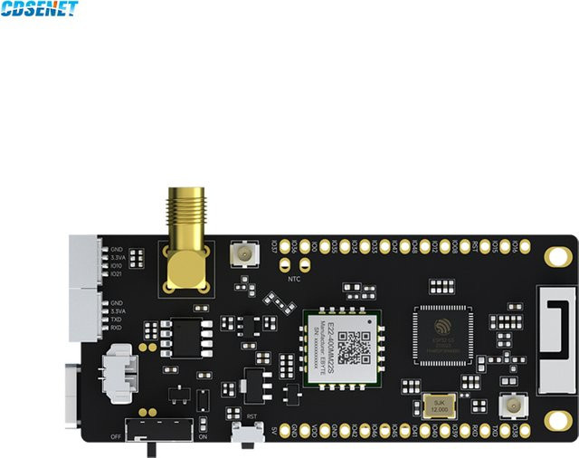 CDSENET EoRa-S3-400TB LoRa Spread Spectrum Test Board mit ESP32-S3, SX1268, OLED Display und Type-C, Schwarz - Bild 1