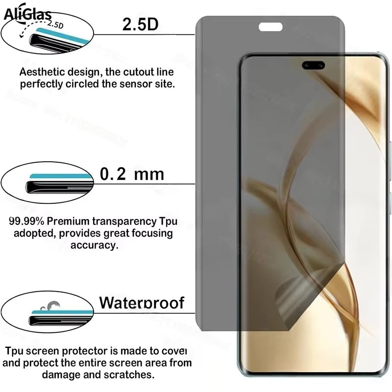 Privatsphäre Hydrogel Schutzfilm für vivo X200 X300 Ultra Pro Mini und weitere Modelle, transparent - Bild 4