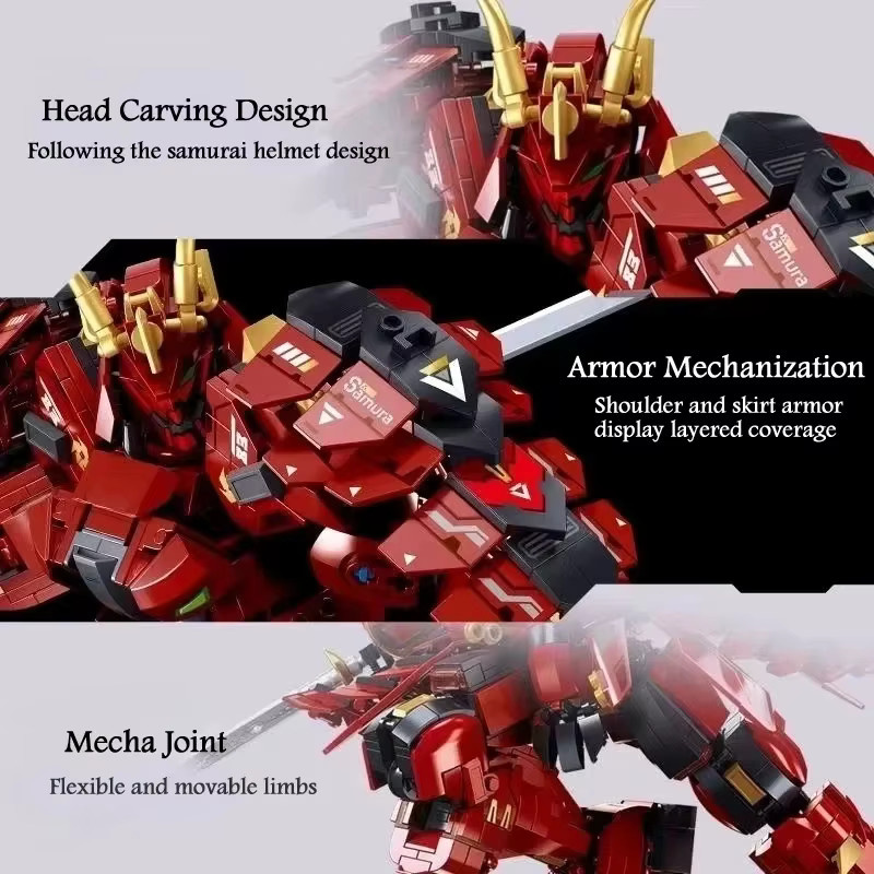 Sluban Flammenkrieg-Krieger Mecha, Baustein-Set, 923 Teile - Bild 4